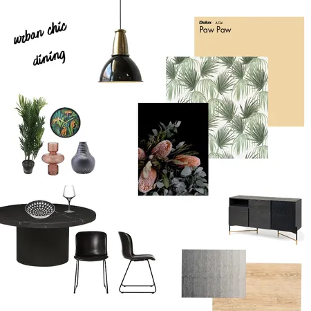 Urban Chic Dining Interior Design Mood Board by jacintareid on Style Sourcebook