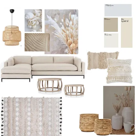 Boho natural  living room Interior Design Mood Board by adi y on Style Sourcebook