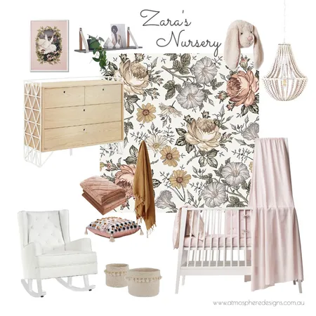 Zara's Floral Nursery Interior Design Mood Board by Atmosphere Designs on Style Sourcebook