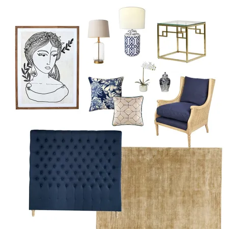 Hamptons Bedroom Interior Design Mood Board by Coral Cove Living on Style Sourcebook