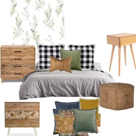 Green bean Main Bedroom Interior Design Mood Board by Lil Interiors on Style Sourcebook