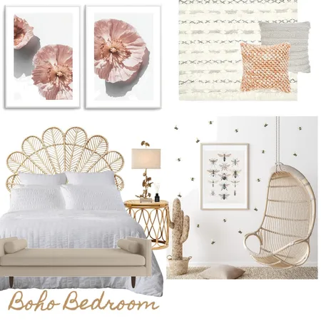 Teen Girls Boho Luxe Bedroom Interior Design Mood Board by Olive et Oriel on Style Sourcebook