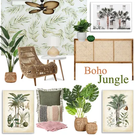 Hamptons x Boho Jungle Interior Design Mood Board by Olive et Oriel on Style Sourcebook