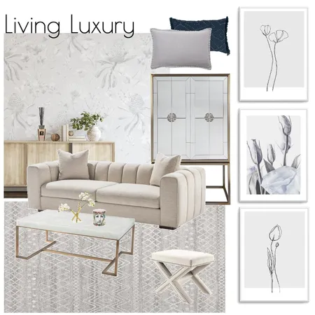 Living Luxury Interior Design Mood Board by Olive et Oriel on Style Sourcebook