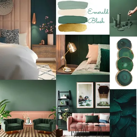 Emerald blush Interior Design Mood Board by Pooja on Style Sourcebook