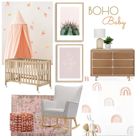 Boho Baby | Girls Nursery Interior Design Mood Board by Olive et Oriel on Style Sourcebook