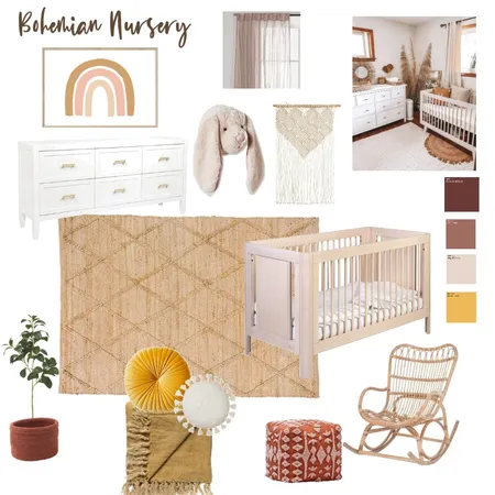 Bohemian Nursery Interior Design Mood Board by cgibson on Style Sourcebook