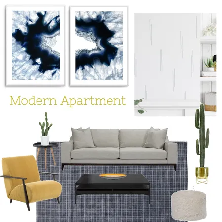 Modern Apartment Interior Design Mood Board by Olive et Oriel on Style Sourcebook
