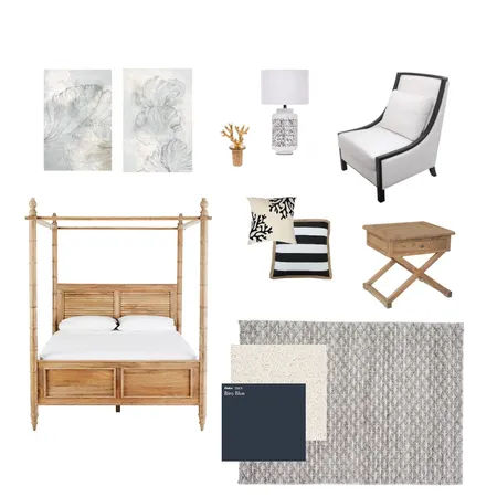 Coastal Bedroom Interior Design Mood Board by Coral Cove Living on Style Sourcebook