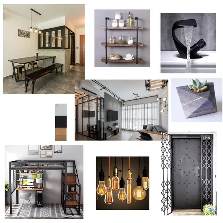 Industrial Theme Style Interior Design Mood Board by SamuelChong86 on Style Sourcebook