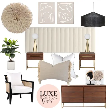 Contemporary Elegant Bedroom Interior Design Mood Board by Luxe Style Co. on Style Sourcebook