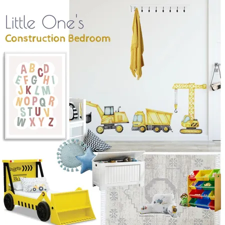 Little One's Construction Bedroom Interior Design Mood Board by Olive et Oriel on Style Sourcebook
