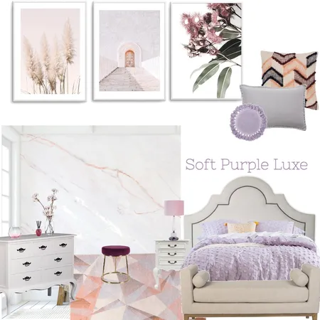 Soft Purple Luxe Bedroom Interior Design Mood Board by Olive et Oriel on Style Sourcebook