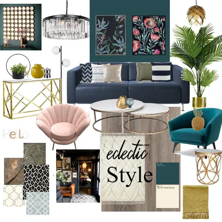 Eclectic Interior Design Mood Board by BlueOrange Interiors on Style Sourcebook