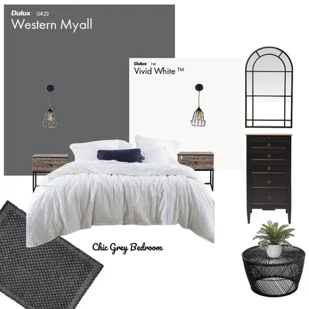 Chic Grey Bedroom Interior Design Mood Board by HGInteriorDesign on Style Sourcebook
