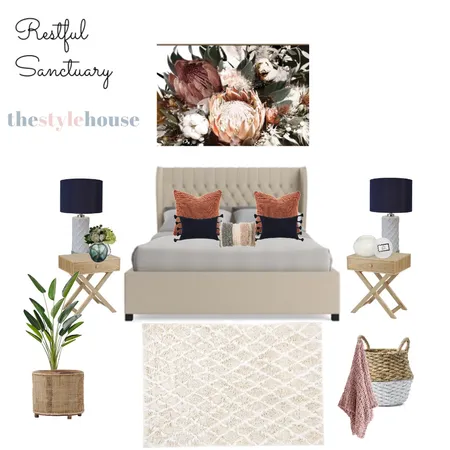 Restful Sanctuary Bedroom Interior Design Mood Board by Jo Sievwright on Style Sourcebook