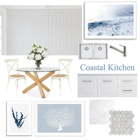 Coastal Luxe Kitchen Interior Design Mood Board by Olive et Oriel on Style Sourcebook