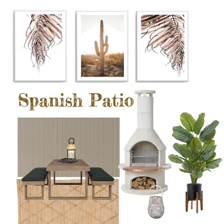 Warm Toned Spanish Patio Outdoor Area Interior Design Mood Board by Olive et Oriel on Style Sourcebook
