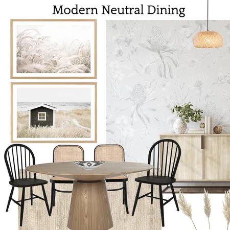 Modern Neutral Hamptons Dining Interior Design Mood Board by Olive et Oriel on Style Sourcebook
