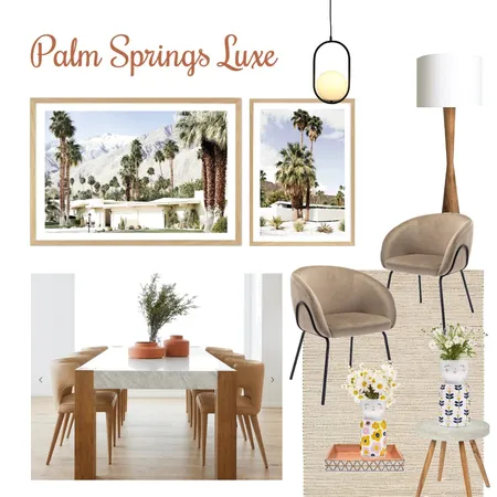 Palm Springs Luxe Dining Interior Design Mood Board by Olive et Oriel on Style Sourcebook