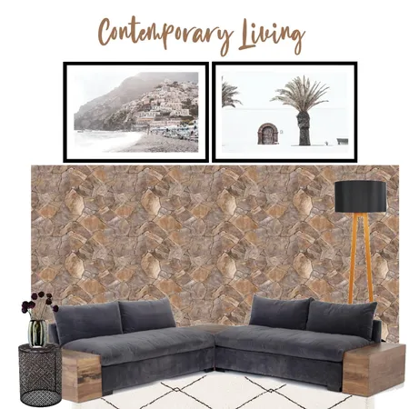 Contemporary Living Room Interior Design Mood Board by Olive et Oriel on Style Sourcebook