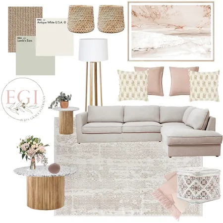 2021 Living Room Interior Design Mood Board by Eliza Grace Interiors on Style Sourcebook