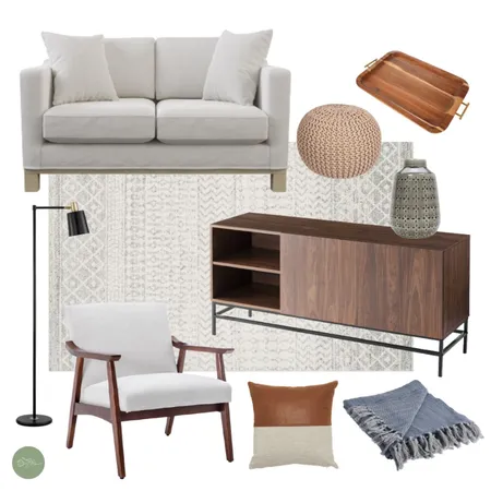 Warm Living Room Interior Design Mood Board by Home Roots Co. on Style Sourcebook