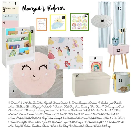 Maryam Bed Room Interior Design Mood Board by silver_hazel on Style Sourcebook