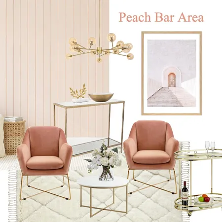 Peach Bar Area Interior Design Mood Board by Olive et Oriel on Style Sourcebook