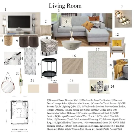 Living Room Sample Board Interior Design Mood Board by chasmikamothilal on Style Sourcebook