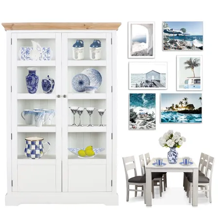 Coastal blue dining Interior Design Mood Board by Margaret on Style Sourcebook
