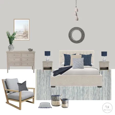 Guest Bedroom at the Coast Interior Design Mood Board by Chestnut Interior Design