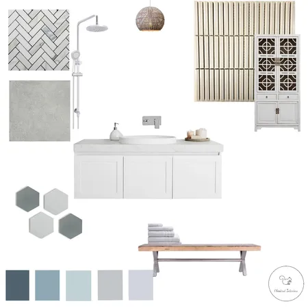 Coastal Spa Bathroom Interior Design Mood Board by Chestnut Interior Design on Style Sourcebook