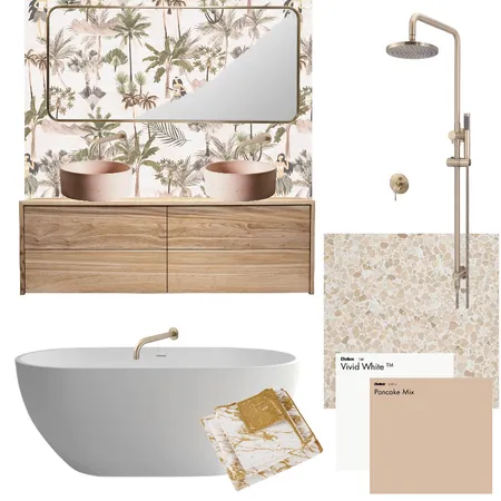 Pink bathroom Interior Design Mood Board by Sophie Tomlinson Interiors on Style Sourcebook