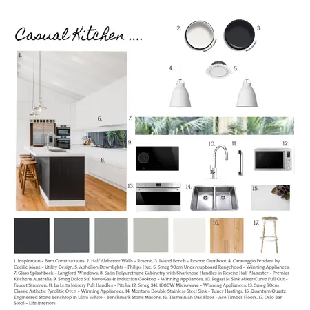Casual Kitchen Interior Design Mood Board by lmg interior + design on Style Sourcebook
