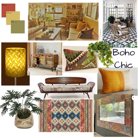 Bohochic Interior Design Mood Board by malmathur@gmail.com on Style Sourcebook