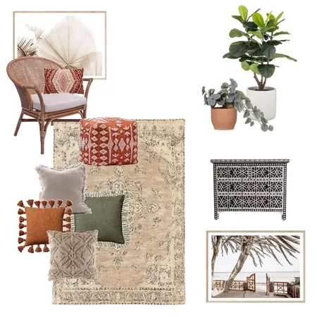 Boho bedroom Interior Design Mood Board by Cinnamon Space Designs on Style Sourcebook