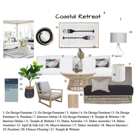 Coastal Retreat Interior Design Mood Board by Martha.Simon.Home on Style Sourcebook