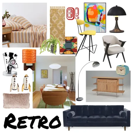 Retro Interior Design Mood Board by belotdesigns on Style Sourcebook