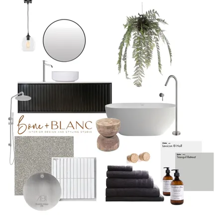 Monochromatic Interior Design Mood Board by bone + blanc interior design studio on Style Sourcebook