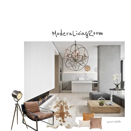 Modern Living Room Interior Design Mood Board by Branislava Bursac on Style Sourcebook