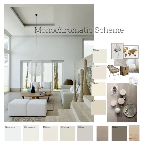 Monochromatic scheme Interior Design Mood Board by Branislava Bursac on Style Sourcebook