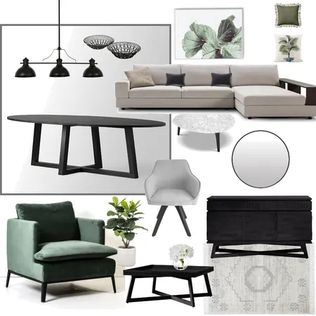 Monocromatic Greens Interior Design Mood Board by SbS on Style Sourcebook