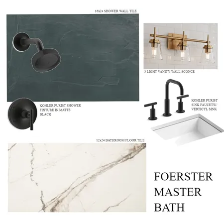 Foester master bath Interior Design Mood Board by JoCo Design Studio on Style Sourcebook