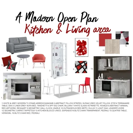 OPEN PLAN LIVING-KITCHEN Interior Design Mood Board by MADE 2 MEASURE INTERIORS on Style Sourcebook