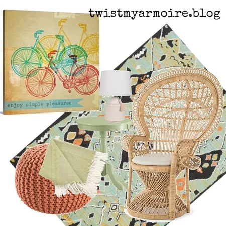 Boho Den Interior Design Mood Board by Twist My Armoire on Style Sourcebook