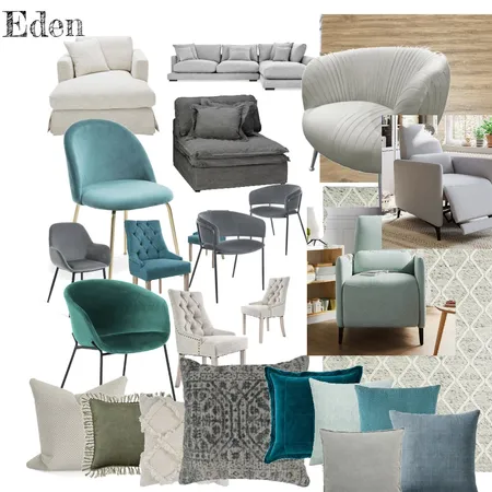 Eden Lounge Living Colours and styles Interior Design Mood Board by Colette on Style Sourcebook