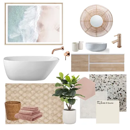 Natural soft bathroom board Interior Design Mood Board by Desire Design House on Style Sourcebook