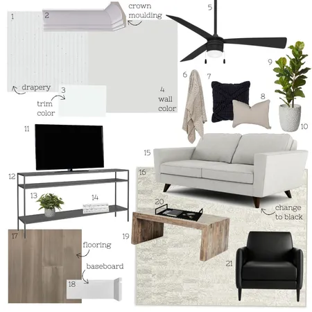 Living Room Interior Design Mood Board by Yara Interiors on Style Sourcebook