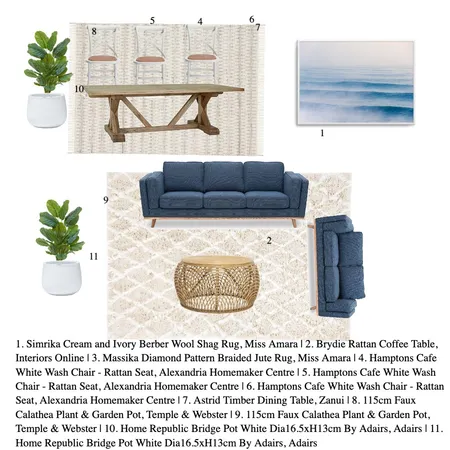living and dining room Interior Design Mood Board by sarahjadeduckett on Style Sourcebook